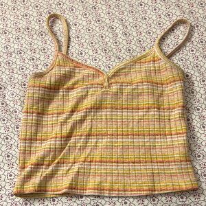 Forever 21 Multicolor Striped Crop Top